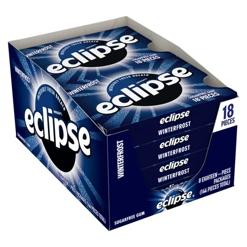 eclipse winterfrost sugar free gum – 8 packs of 18 pieces eclipse winterfrost sugar free gum – 8 packs of 18 pieces