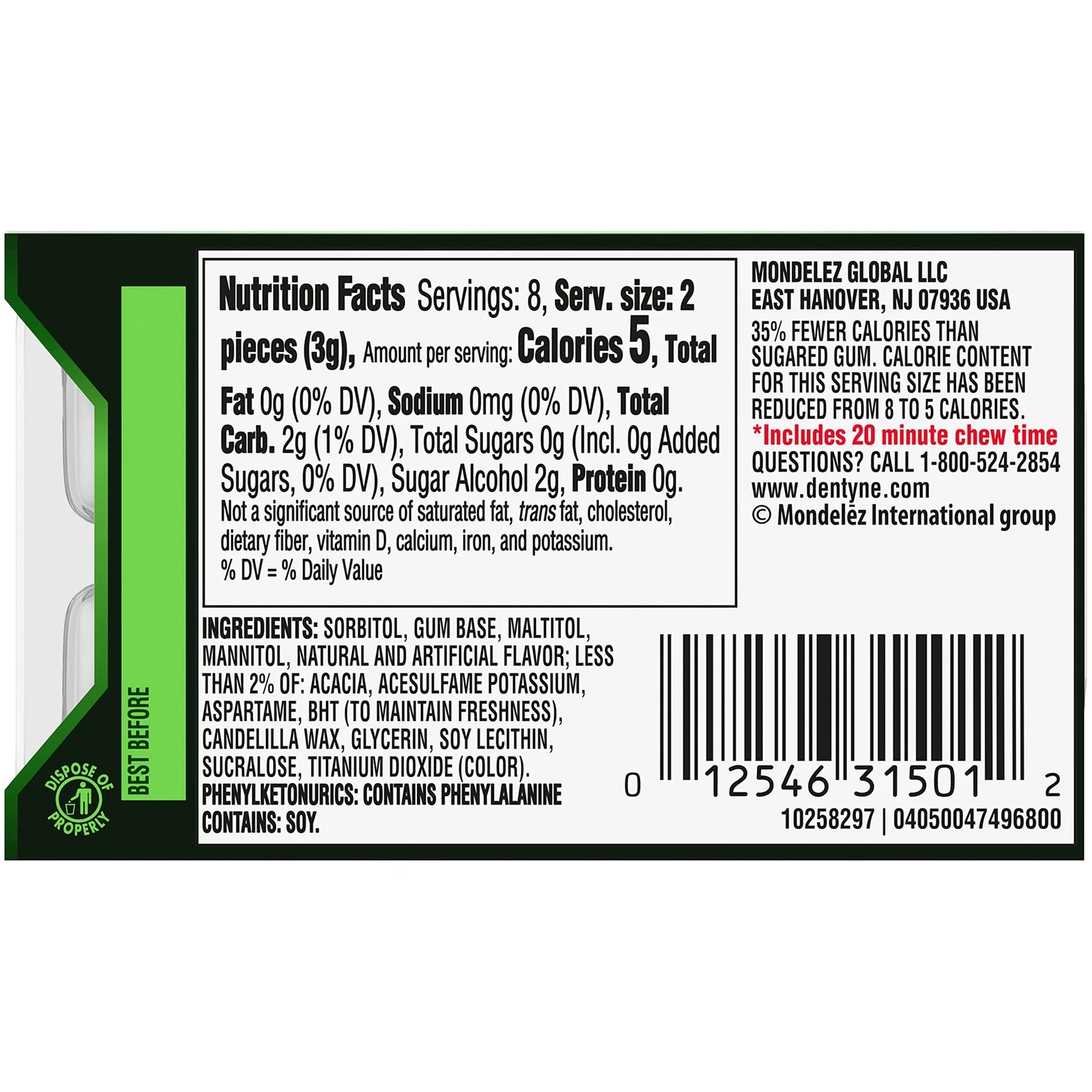dentyne ice spearmint sugar free gum – 9 packs of 16 pieces | long lasting fresh breath dentyne ice spearmint sugar free gum – 9 packs of 16 pieces | long lasting fresh breath