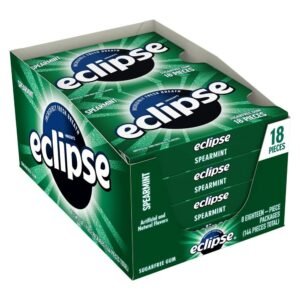 Home Full Width eclipse spearmint sugar free gum – 8 packs of 18 pieces