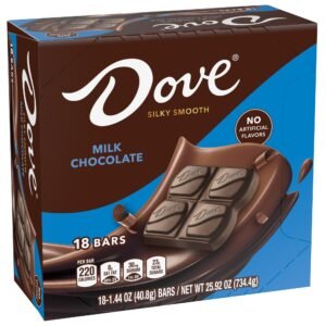 Home Full Width dove silky smooth milk chocolate bars – 18 pack of 1.44 oz bars