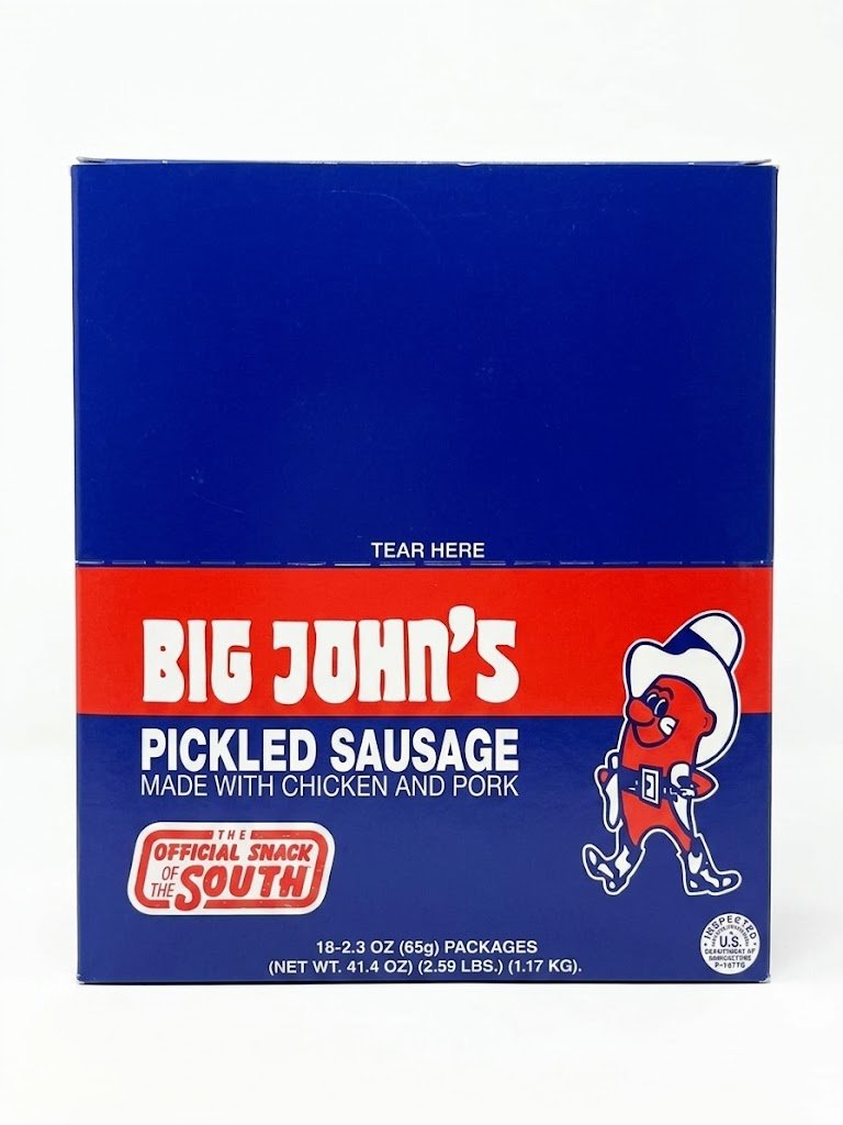 big john's pickled sausage original – 18 count 2.3 oz each big john's pickled sausage original – 18 count 2.3 oz each