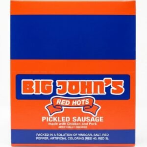 big john's red hots pickled sausage – 18 count 2.3 oz each