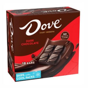 dove dark chocolate silky smooth bars – 18 pack of 1.44 oz | rich individually wrapped chocolate bars