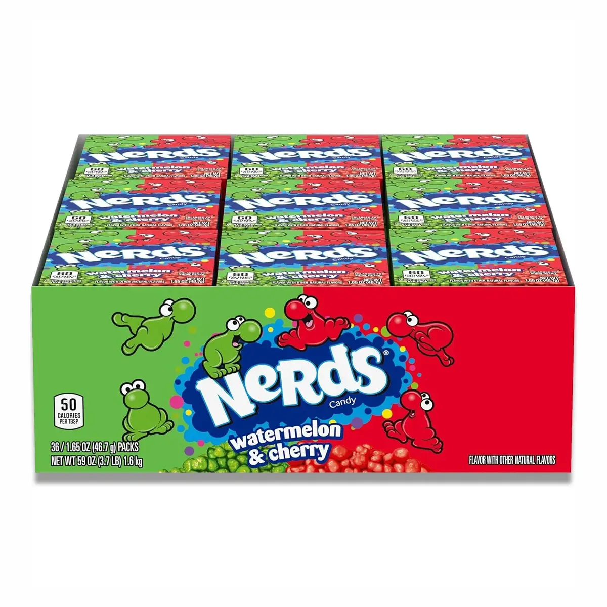 nerds watermelon cherry candy – 36 boxes of 1.65 oz