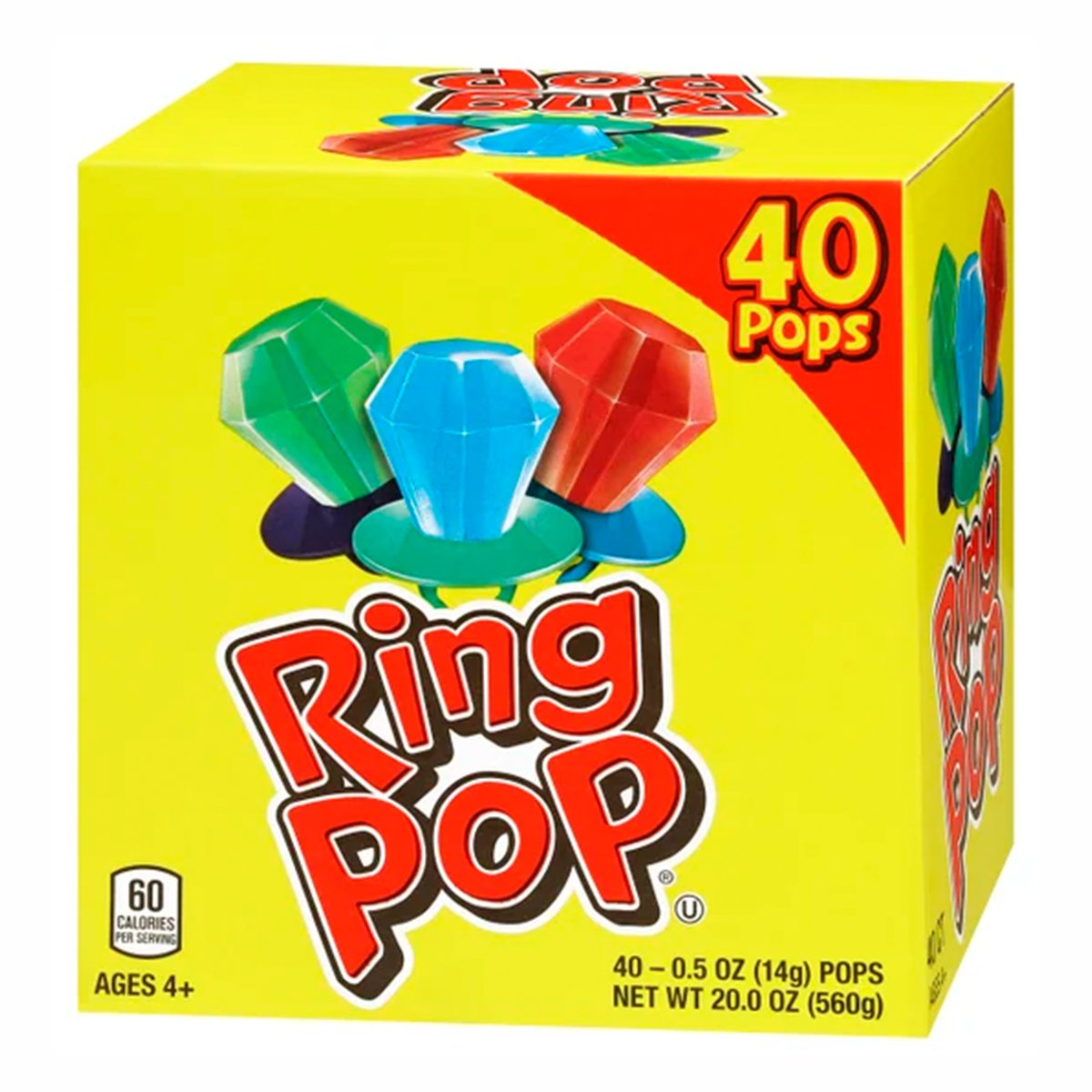 ring pop variety pack assorted fruit lollipops – 40 count | includes ring pop sours ring pop variety pack assorted fruit lollipops – 40 count | includes ring pop sours