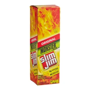 slim jim monster size original smoked snack stick – 18 count 1.94 oz each