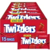 twizzlers strawberry twists king size – 15 count 5 oz each | bulk candy box